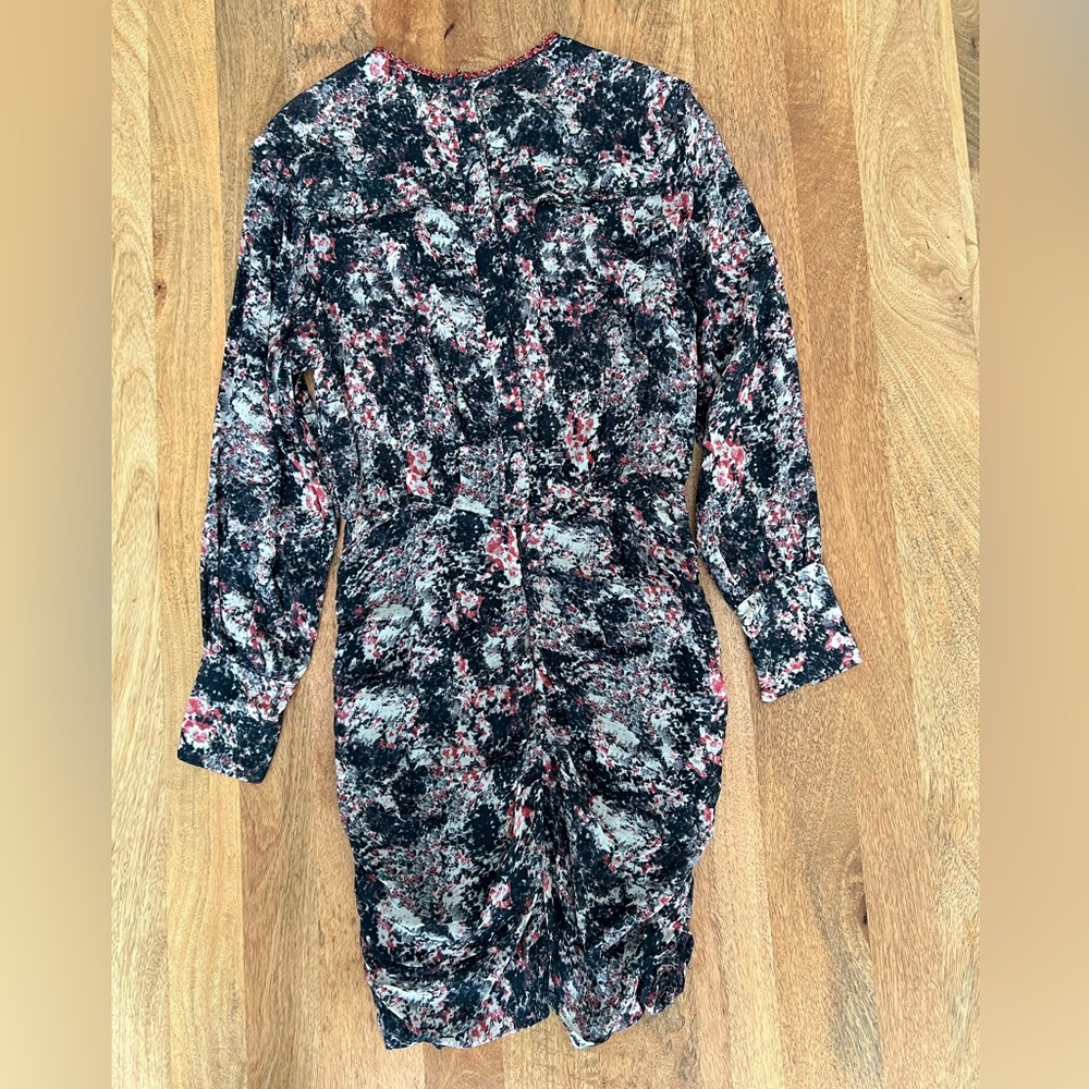 Isabel Marant Etoile Floral Long Sleeve Mini Jirvina Dress FR40